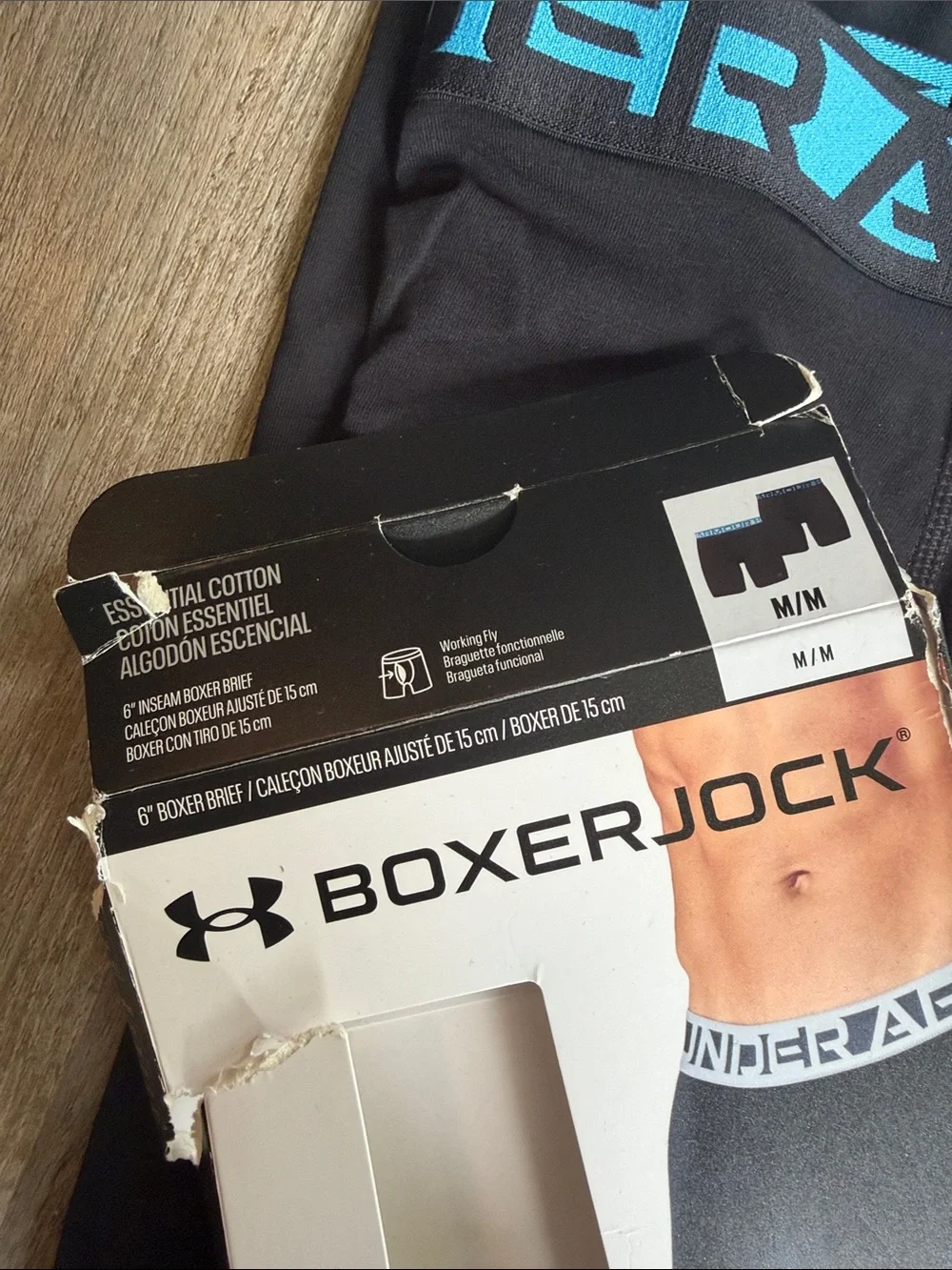 Under Armour | Black Boxer Briefs with Blue Waistband - 2 Pack